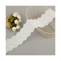 Dentelle en coton soluble dans l'eau de 5 cm, petite dentelle florale brodée pour la décoration textile de la maison et les accessoires vestimentaires