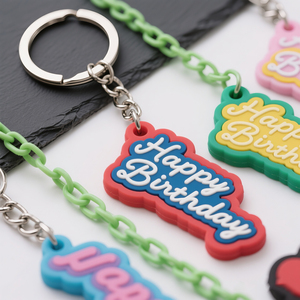 High Quality Custom 2D 3D PVC Cartoon Charm Keychain Letter Key Ring for Car Bag Bag Promotion Rubber Keychain Gift