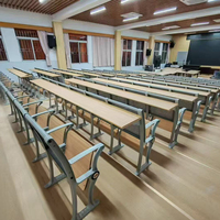 Le fabricant produit des coussins de siège de marchepied en alliage d'aluminium à dos d'acier sièges de salle de classe universitaire bureaux et chaises connectés