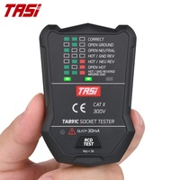Probador de Voltaje TASI TA891C 175V~250V con Indicador, Probador RCD GFCI, Enchufe EU/US/UK, Probador de Enchufes Europeos