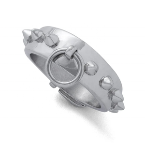 Hip Hop Style Gothique Punk Hommes Bague En Acier Inoxydable 316L Pointes Dent De Loup Conception Rhodium Plaqué Chien Collier Cadeau pour Lui Elle - Product Image 6