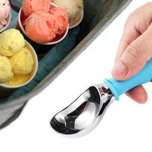 Wholesale 7 Inches Nonstick Anti-Freeze Zinc Dough Scooper Ice Scoop for Gelato <b>Cookie</b> Sorbet Almond - Product Image 6