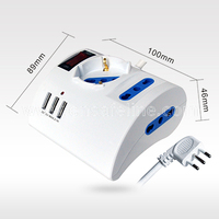 Çoklu Prizli İtalyan Masaüstü Priz 2 Presa 10/16A Bipasso + 1 Presa Bipasso Schuko USB 2A+1C Çoklu Prizli