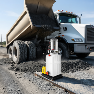 Bomba hidráulica de 6 cuartos de galón, blanca, de doble acción, para descarga de remolques, herramienta de reparación, plástico duradero - Product Image 2