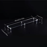 Présentoir en acrylique direct usine, sur mesure, à 1-5 niveaux, grand modèle de 40 cm de large, présentoir étagé transparent pour exposition en magasin