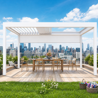 Pérgola Bioclimática Retráctil de Aluminio Personalizable en Oferta, Estructura de Aleación de Alta Calidad, Toldo de Protección Solar de Buena Calidad