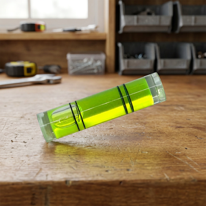 Nivel de burbuja cilíndrico de 9.5x40mm con líquido verde, vial de plástico transparente para herramientas de medición, repuesto. - Product Image 3