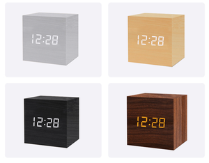 Đồng Hồ Báo Thức Điện Tử Bằng Gỗ Kỹ Thuật Số LED Kích Hoạt Bằng Giọng Nói Sáng Tạo - Product Image 2