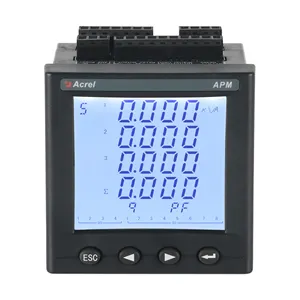 Acrel APM800/MTH programmierbare Wattmeter 3-Phasen-Analogpanel-Messmeter mit Temperatur- und Luftfeuchtigkeitsfunktion