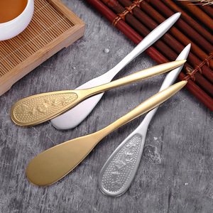 Couteau à thé Puerh artisanal en acier inoxydable, outil à manivelle pour briser les briques de thé avec manche en bois, accessoires pour ensemble de thé Gong Fu - Product Image 2
