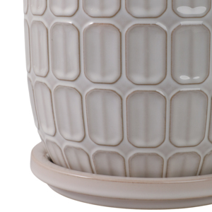 Maceta Decorativa con Patrón Squoval, Plato Incluido, Maceta para Plantas de Interior y Exterior, Decoración del Hogar, Juego de Macetas de Cerámica - Product Image 5