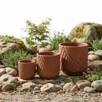 Pot de plante en terre cuite de nouvelle conception avec trou de drainage, pot de plante d'extérieur, pots en céramique