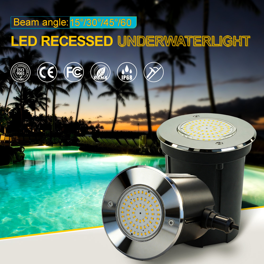 Huaxia Slim Flat 6W Resin Filled Led Swimming Pool Lamp IP68 Recessed Underwater Light Piscina Lamp