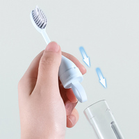 Dentifrice et brosse à dents rechargeables originaux et innovants, brosse à dents et dentifrice pliables portables pour les voyages