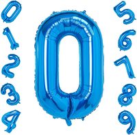 Super Promo Grande Décoration de Fête Couleur Personnalisable Ballon Chiffre en Aluminium Joyeux Anniversaire 40 Pouces