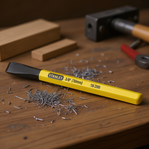 Cincel mecánico Stanley de 3/8 pulgadas (10 mm) de acero templado para trabajar metal y madera - Product Image 3
