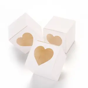 Cajas de cartón personalizadas para comida, caja de regalo con ventana transparente