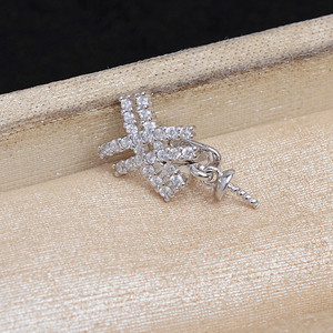 925 <b>Silver</b> <b>Cross</b> <b>Pendant</b> DIY Accessories Universal Buckle 10-12 Movable Buckle Semi-Finished Product for Charming X Empty - Product Image 5