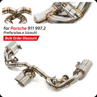 ING T304 OEM Valve Catback dengan X-Pipe Gaya GT3 untuk Porsche 911 997.2 Carrera/S 3.6L/3.8L 2009-2012 |   Kontroler 63mm Dual Tips