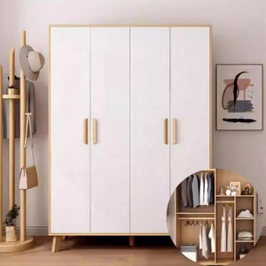 Lemari Pakaian Modern Dua Pintu untuk Anak Perempuan, Furnitur Kamar Tidur Kecil dengan Pintu MDF untuk Penggunaan di Rumah - Product Image 4