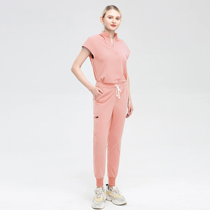 Hospital Staff Uniforms Fashion Nursing Uniform <b>Sets</b> for Women Scrubs <b>Set</b> <b>Doctor</b> Quick-Drying Stand-up Collar Top Jogger Pants - Product Image 2