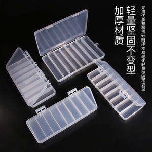 กล่องใส่เหยื่อตกปลาแบบแปดช่อง พลาสติกใส กล่องเก็บอุปกรณ์ตกปลาแบบพกพา กล่องใส่อุปกรณ์เสริมแบบด้านเดียว ตะแกรงแบบถอดไม่ได้ - Product Image 1