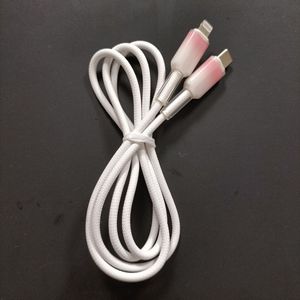 Ice Crystal Fast Charging Data Cable Type C To Type C 1M Nylon <b>Braided</b> For Huawei Vivo Oppo Apple Phones - Product Image 4