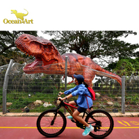 Robot dinosaure animatronique grandeur nature pour projet de parc d'attractions et exposition en plein air