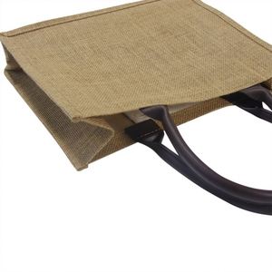 Sac de courses en toile de jute naturelle personnalisé, sacs écologiques réutilisables, sacs en toile de jute avec poche intérieure - Product Image 4