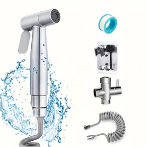 304 Stainless Steel <strong>Bidet</strong> <strong>Sprayer</strong> <strong>Bathroom</strong> <strong>Toilet</strong> Cleaning Spray Gun Diverter Brushed Surface Finish Wholesale - Product Image 3