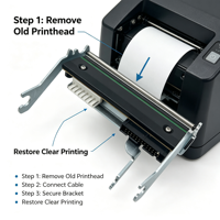 Kepala Cetak Termal PM45 PM45C Baru yang Kompatibel untuk Intermec untuk Honeywell PM45 203DPI 300DPI Kepala Printer Label Kepala Cetak Barcode