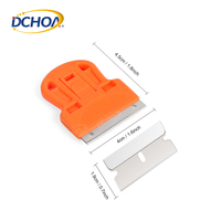 DCHOA DIY Grattoir multifonctionnel pour vitres domestiques avec lame de rasoir pour le nettoyage du verre, options de personnalisation OEM