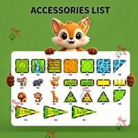 Tendencia 2026, Juego Educativo de Bloques de Construcción Magnéticos 3D con Animales para Niños, STEM Bosque, Baldosas Magnéticas Grandes de 7.5cm