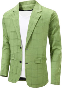 Nouvelle Veste de Costume Décontractée à <span class=keywords><strong>Carreaux</strong></span> à Manches Longues pour <span class=keywords><strong>Homme</strong></span> – <span class=keywords><strong>Blazer</strong></span> Tendance en Promotion - Product Image 2