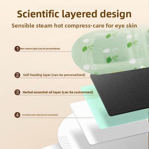 Masques oculaires à vapeur, compresses chaudes jetables en tissu non tissé, patchs de soin des <span class=keywords><strong>yeux</strong></span>, masque oculaire à vapeur à chaleur continue - Product Image 4