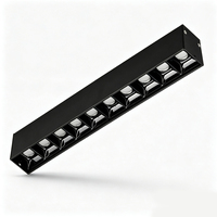 Projecteur LED linéaire magnétique sans bordure à grille en aluminium pour la protection des yeux, idéal pour le bureau et le studio