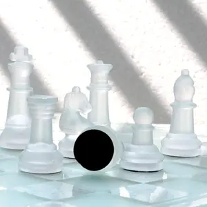 迷人水晶象棋20 * 20厘米高品质象棋套装豪华套装成人象棋桌面游戏