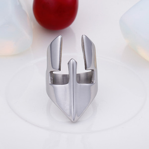 Nuevo diseño de anillos de acero inoxidable, retro especial casco espartano Gladiador caballo anillo de <span class=keywords><strong>hombre</strong></span>/ - Product Image 6