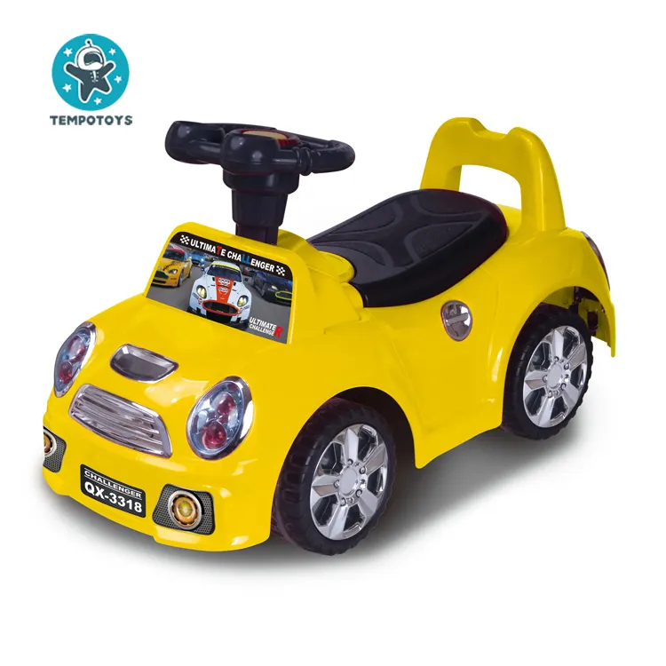 Tempo Toys Push Hand Cartoon Steering Wheel Toy Car For Big Kids Ride On Toy Kid Car Ride On Car Baby Walker