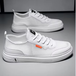 รองเท้าผ้าตาข่ายระบายอากาศสำหรับผู้ชาย สไตล์ลำลอง ทนทานต่อการสึกหรอ ป้องกันกลิ่น กันลื่น ดีไซน์โปร่ง รุ่นใหม่ สไตล์ชังกี้ - Product Image 1