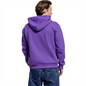 Sweat-shirt zippé pour homme, coupe classique, couleur unie, décontracté, pour l'automne, 100 % coton tissé, écologique et respirant - Product Image 3