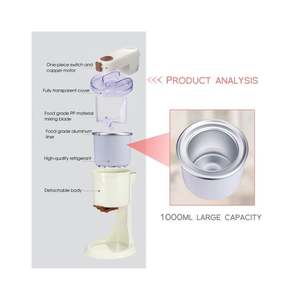 Machine à glace entièrement automatique Yunqingtech, mini-machine à glace pour fruits, machine à glace molle de table, petite machine à glace - Product Image 4