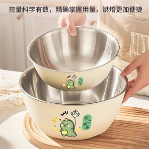 ชุดชามสลัดสแตนเลส 2 ชิ้น พร้อมเครื่องหมายบอกขนาดสำหรับใช้ในครัว เกรดอาหาร ทนทาน - Product Image 5