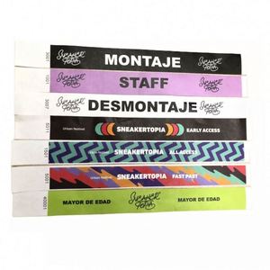 Bracelet en Tyvek imperméable, bracelets en papier de qualité supérieure avec logo personnalisé - Product Image 4