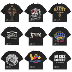 เสื้อยืดสตรีทแวร์วินเทจลายฟอกสี ผู้ชาย ผ้าคอตตอนหนา 260 GSM ทรงโอเวอร์ไซส์ ทรงบ็อกซี่ รับสกรีนโลโก้ เสื้อยืดแฟชั่นคุณภาพสูงสำหรับผู้ชาย - Product Image 3
