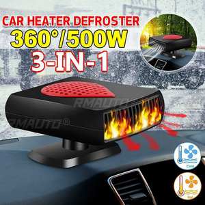 NUEVO Calentador de Coche de 500W 12/24V, Calentador Eléctrico para Descongelar y Desempañar Vidrios, Máquina de Calefacción para RV, Autocaravanas, Remolques, Camiones, Barcos - Product Image 1