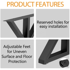 Table Legs Industrial Cast Iron <strong>Steel</strong> <strong>Frame</strong> X Shape <strong>Desk</strong> Office Bench Dinning Coffee Dining Furniture Metal Table Legs for Table - Product Image 5