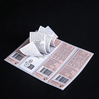 Étiquettes autocollantes holographiques multicouches personnalisées, décollables, à double couche, pour manuels d'instructions, publicité, logo, code QR, essence