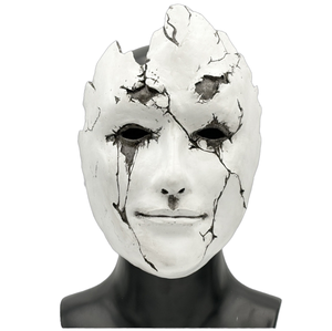 <span class=keywords><strong>Maschera</strong></span> da donna triste con viso semi-bianco effetto resina crepata di alta qualità, per Halloween, <span class=keywords><strong>horror</strong></span>, costume, cosplay, feste e accessori. - Product Image 1