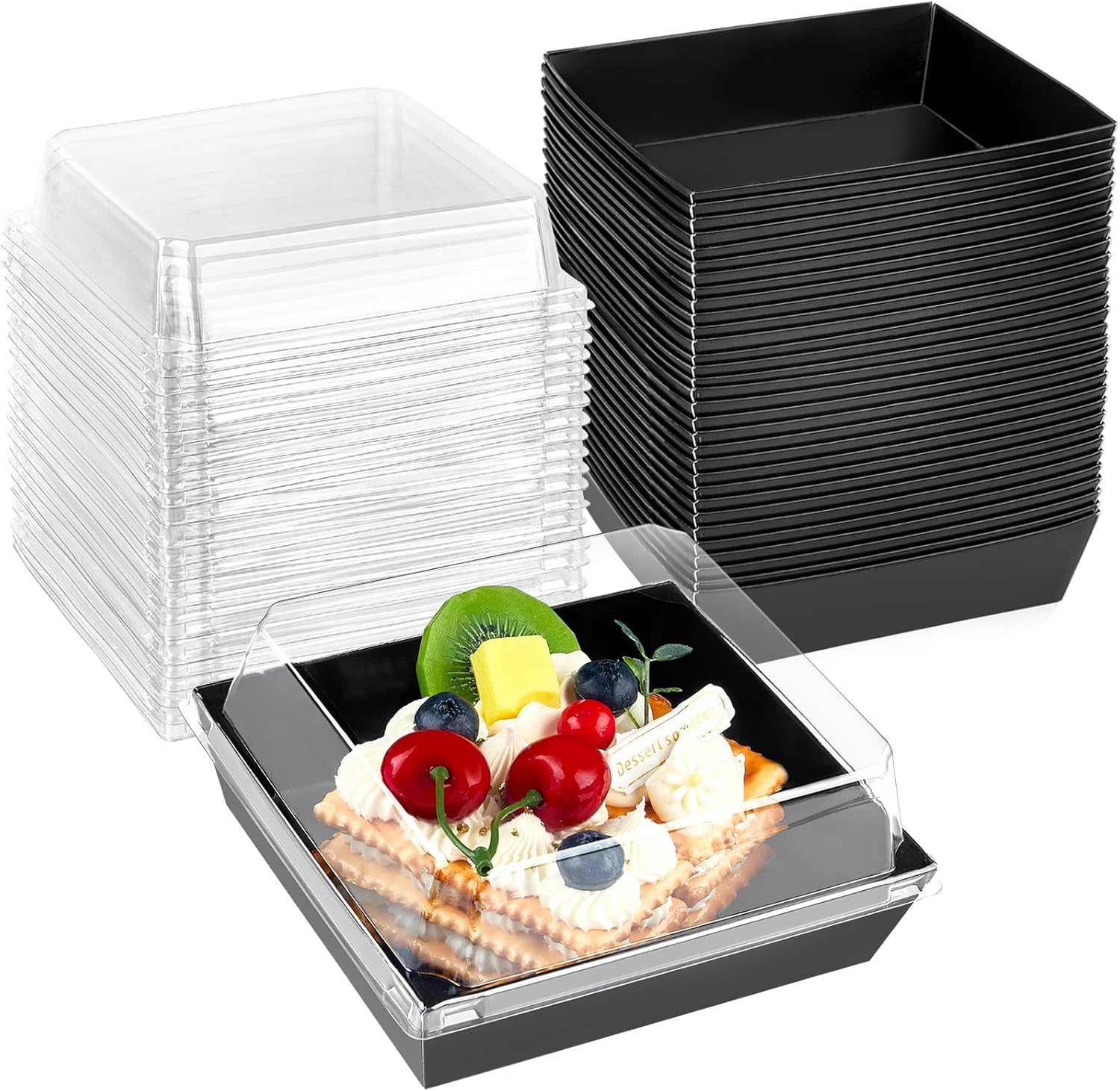 cake containers mini fork slice